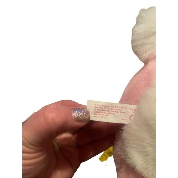 Commonwealth Unisex Pink Easter Bunny Basket Rabbit Plush Stuffed Animal - Picture 11 of 11